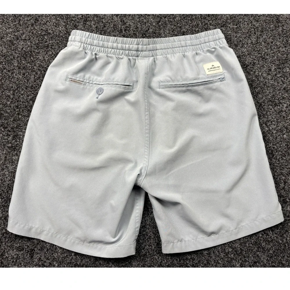 Quiksilver Amphibian Hybrid‎ Shorts Mens Small Grey Elastic Waist Boardshorts S